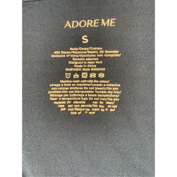 Adore Me  rushed sides racer back blue tank top - Picture 3 of 3